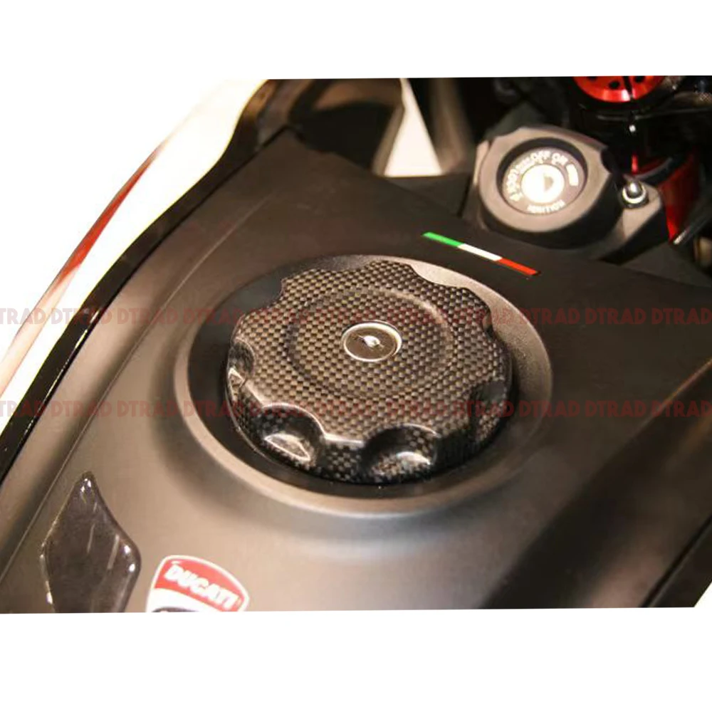 For DUCATI Hypermotard 1100 796 Hyperstrada 939 821 SP EVO Carbon Fiber Fuel Tank Cap Gas Oil Protection Motorcycle Accessories