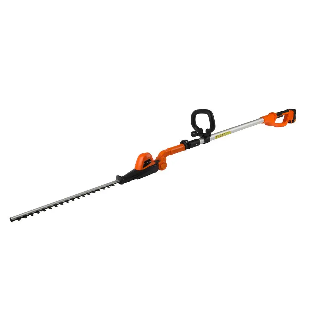 

20V Cordless Pole Hedge Trimmer with Adjustable Head, Telescopic Tube Lithium-ion Battery & Charger