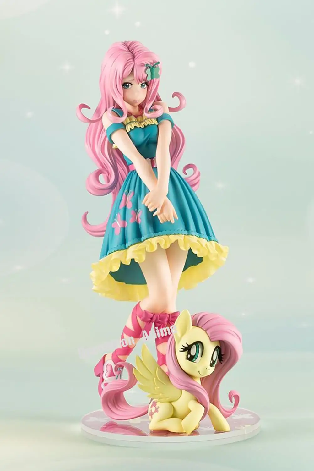 재고 있음 오리지널 Kotobukiya 마이 리틀 포니 Bishoujo 동상 Fluttershy Beauty Pony Girls 피규어 Collectible Model Toys Gifts