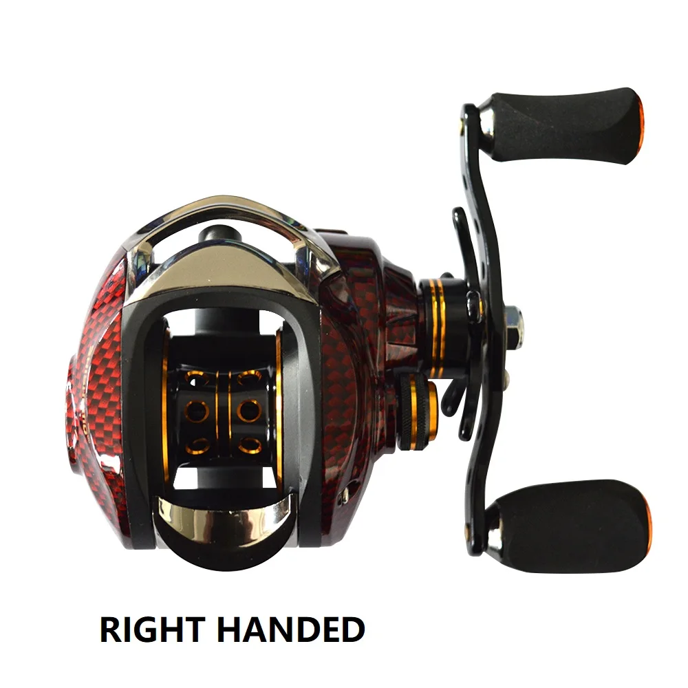 Fishdrops-Baitcasting Fishing Reels, Bait Caster, Left or Right Handed, Magnetic Brake System, Gear Ratio 6.3:1