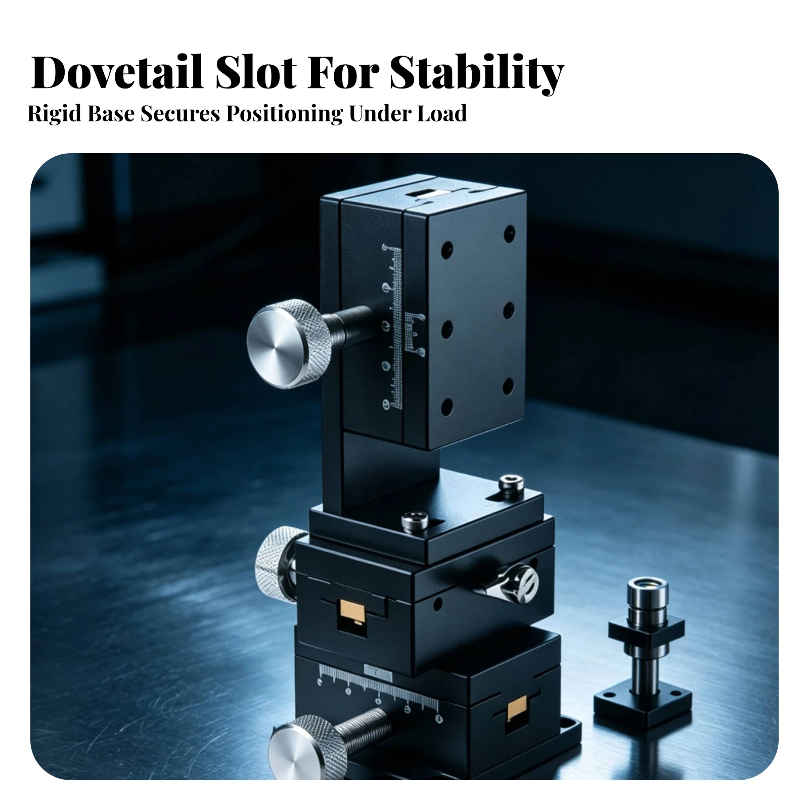 Linear Guide Rail - طاولة انزلاق يدوية من سبائك الألومنيوم،