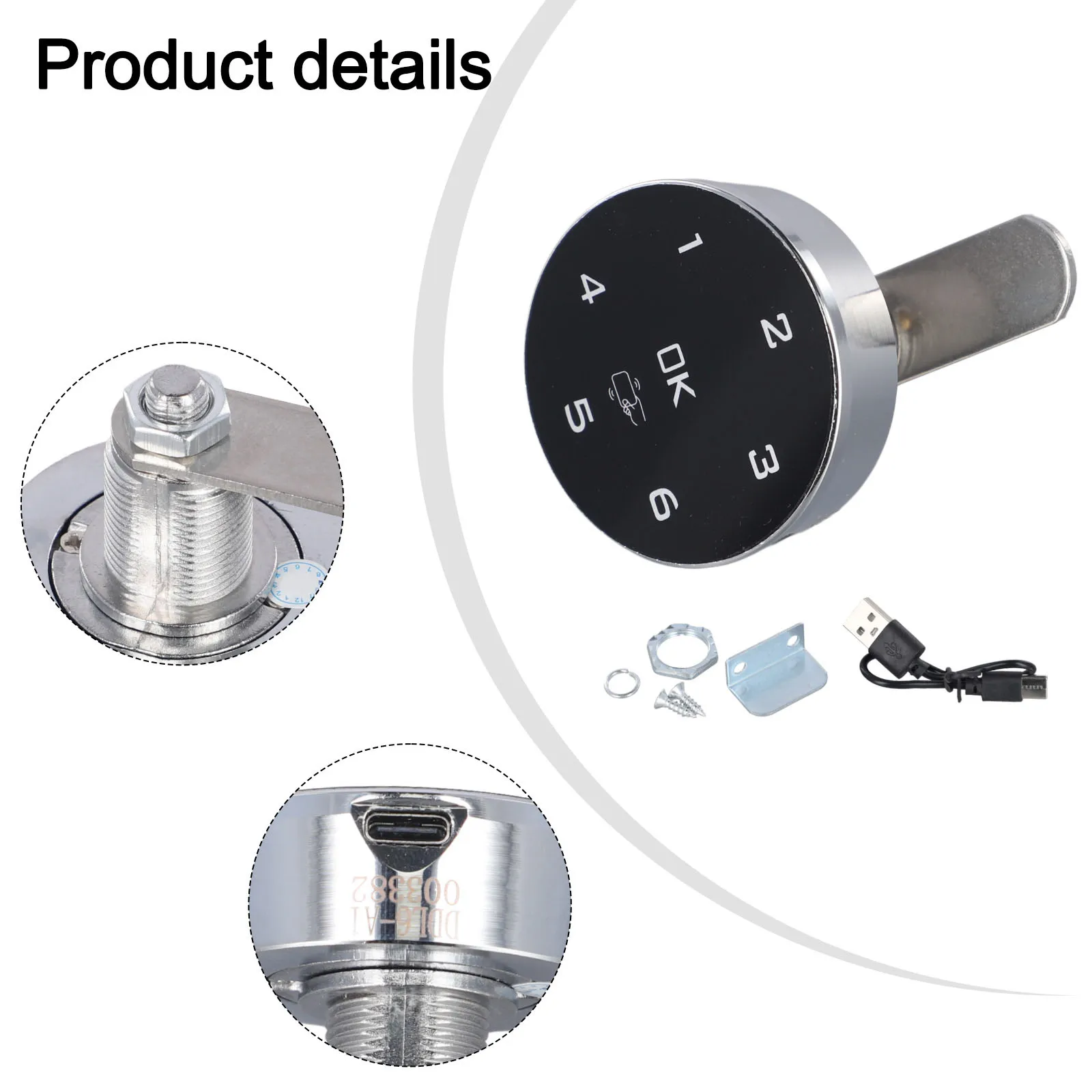 

Convenient Access Control For Bathroom Bathroom Locker Lock Cabinet Door Lock USB Charging Administrator Password