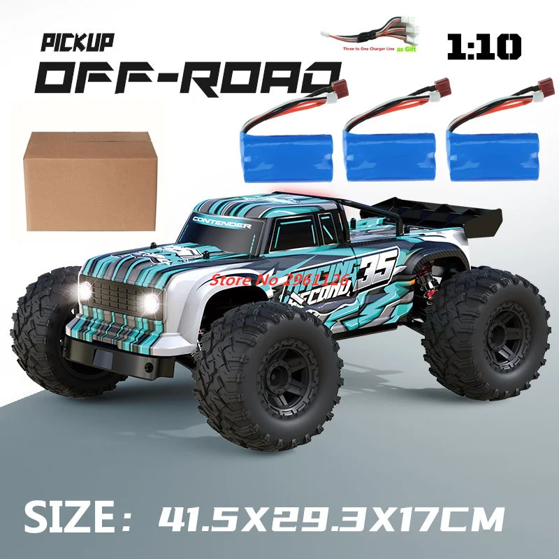 2.4G 4WD Grote 1:10 Drift RC Racewagen 70 KM/H Hoge Snelheid Legering Materiaal Hoge Verlichte LED Rubberen Banden RC Racewagen Speelgoed Geschenken