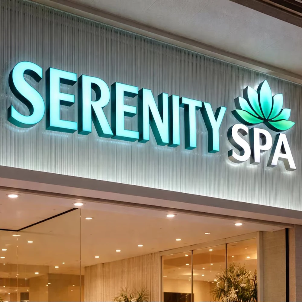 Custom Metal Blacklit Business Sign Illuminate Laser cut Metal Sign Outdoor 3D Logo Wall Logo Letter For Shop Salon Hotel Decor