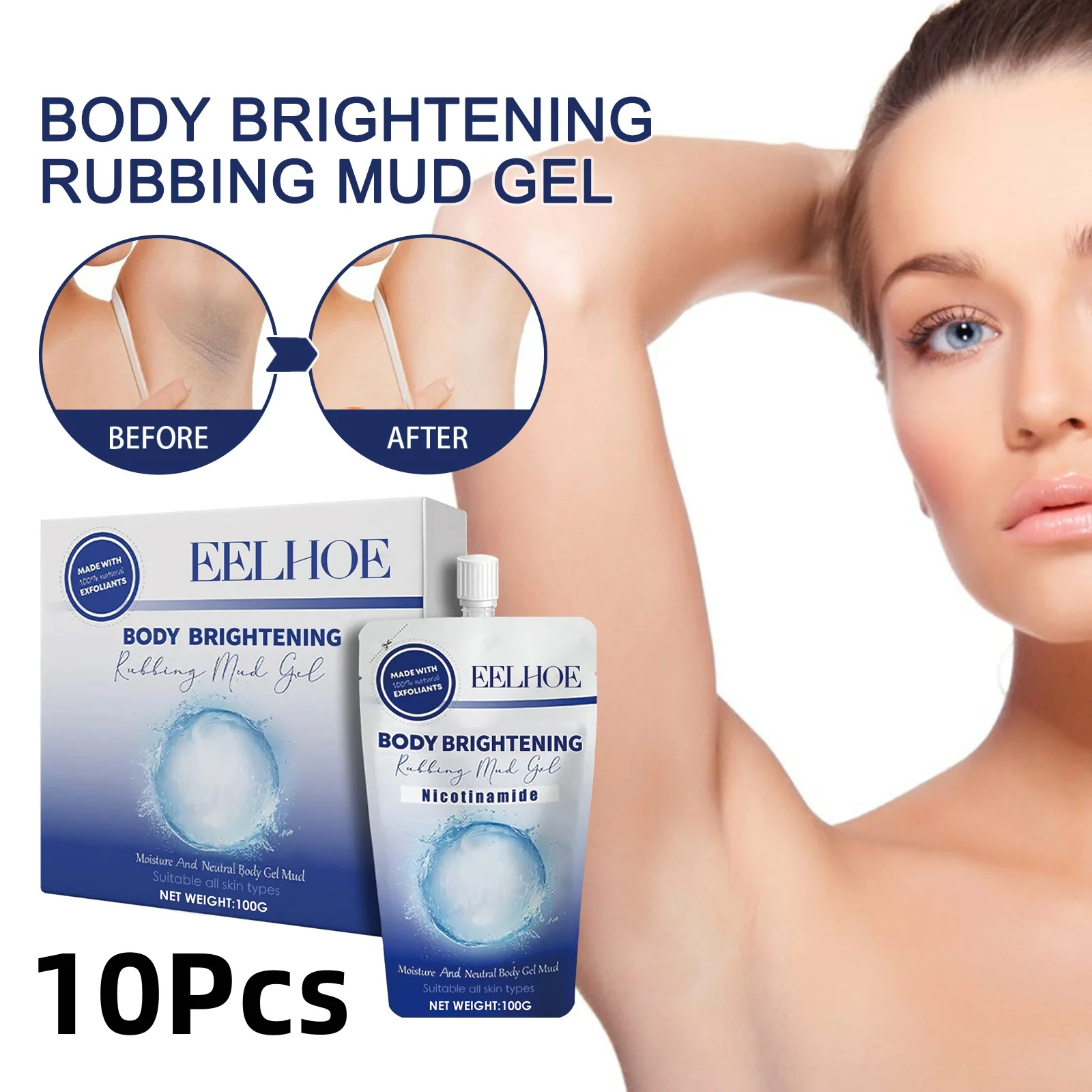 10Pcs Body Exfoliating Scrub Deep Cleansing Skin Gentle Non Irritating Nourishing And Moisturizing Brighening Skin Care Products