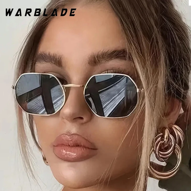

2025 New Fashion Metal Polygonal Women's Sunglasses Popular Design Brand Men Sunglass Outdoor Drive Hiking Eyewear UV400 Unisex