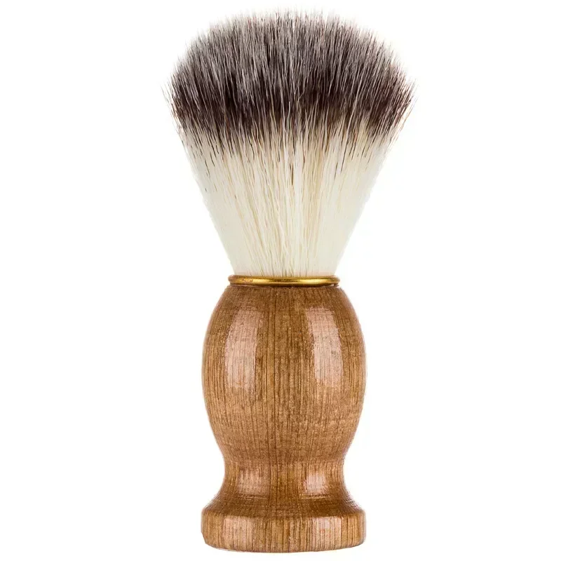 Natural Badger Hair Men\'s Shaving Brush Barber Salon Men Facial Beard Cleaning Appliance Shave Tool Razor Brush with Wood Handle