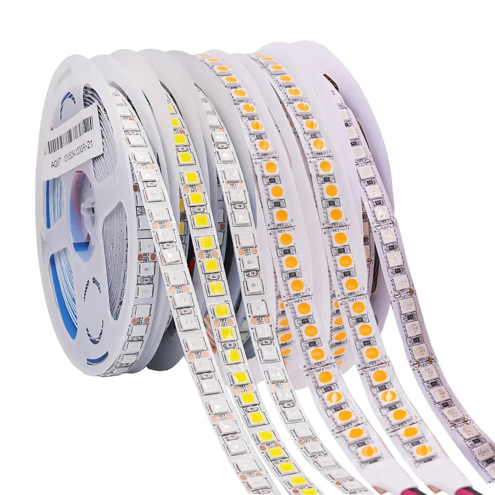 

5M LED Strip SMD 5050 5054 LED Tape Waterproof Ribbon Diode 12V 2835 Flexible Neon Lights 60/120Leds/m LED Lights for Room Decor