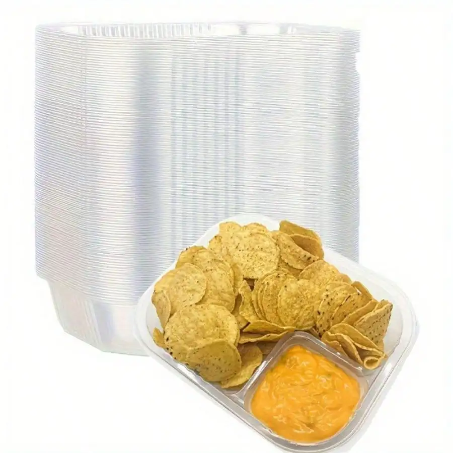 

100pcs 12oz Disposable Nacho Trays Perfect For Cheese Dip Snacks Parties Convenient Durable Food Boats For Concession Stands