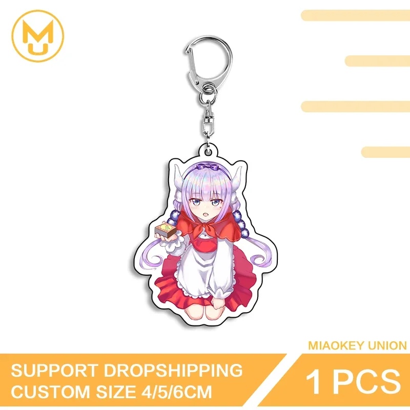 Kawaii Beautiful Kanna Kneel Sitting Pink Style Exquisite Acrylic Keyring Versatile Daily Wear Exclusive Design Fashion Jewelry