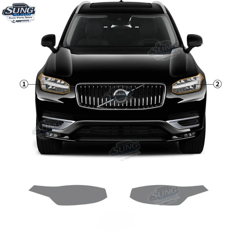 

Для Volvo XC90 INSCRIPTION 2020-2023 T5 T6 B5 B6 Пленка заднего вида для фар автомобиля Прозрачная предварительно вырезанная защитная пленка для краски Автомобильная пленка ТПУ