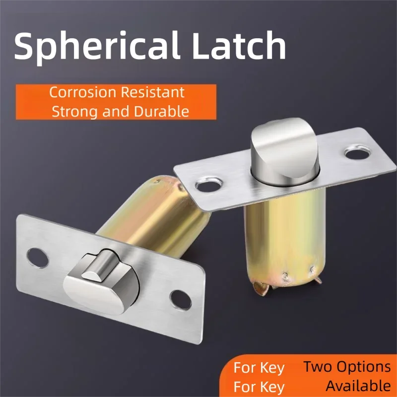 Universal Ball Lock Latch - Replacement Lock Bolt Parts for Indoor Old-Style Bedroom Door Lock Core