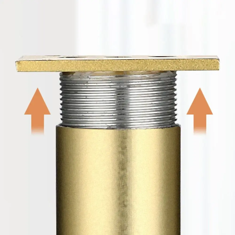 سبائك الألومنيوم أرجل قطع الأثاث قابل للتعديل استبدال منضدة صندوق تخزين الساق مقاومة للاهتراء المضادة للخدش #4