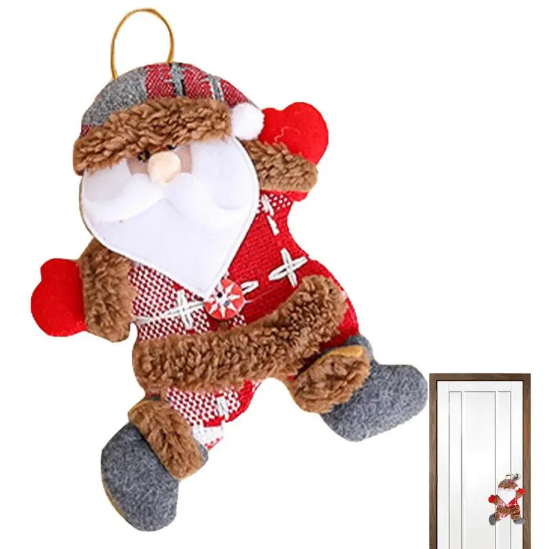 Christmas Tree Plush Ornaments Hanging Plush Christmas Tree Ornaments Santa Snowman Reindeer Bear Plush Doll For Christmas Tree