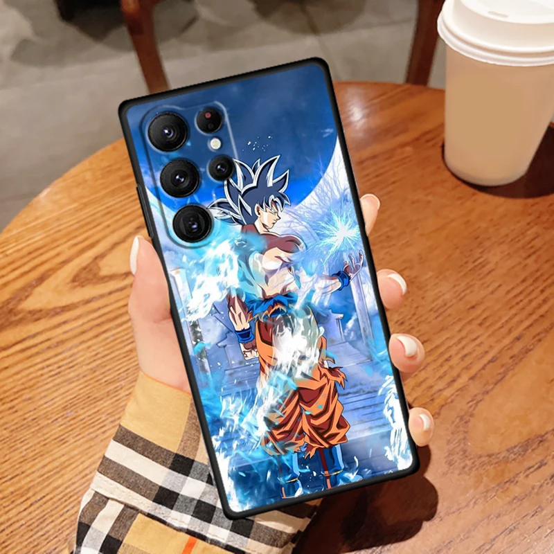 D-Dragon Ball Z Anime Goku For Samsung Galaxy S24 S23 S22 S21 S20 FE S10 S10E Plus Ultra Pro Lite 5G Black TPU Phone Case