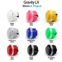 QANBA-Botones de Arcade Gravity LX, pulsador mecánico transparente de 30mm, piezas de bricolaje