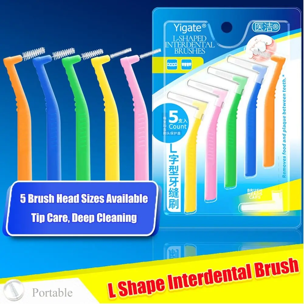 10pcs Orthodontics Braces Interdental Brush New L Shape Dental Brackets Toothpick Clean Between Teeth Mini Toothbrush