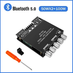 ZK-TB21 ZK-MT21 2.1 Channel Bluetooth 5.0 Subwoofer Amplifier Board 50Wx2+100W Power Audio Stereo Amplifier Board Bass AMP AUX