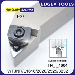 EDGEV WTJNR1616H16 WTJNR2020K16 WTJNR2525M16 WTJNL2525M16 WTJNR3232P16 CNC Tornio Esterno Holder Turning Strumento TNMG160408 Inserto