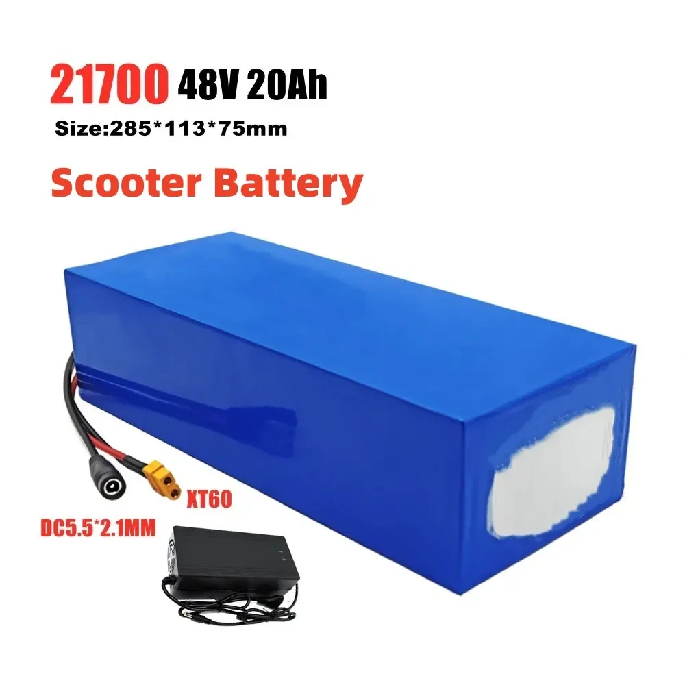 

Ebike Battery 48v 20Ah 21700 13S4P 20000mAh 54.6V Electric Bike BMS800-1200W Lithium battery pack High Power Scooter+3A Charger