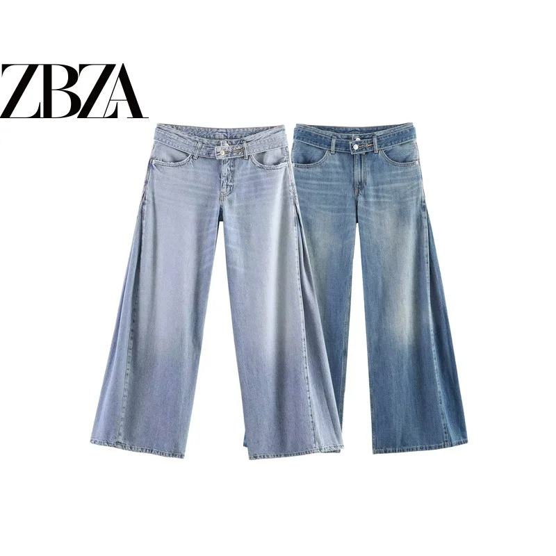 Low Waist Straight Leg Jeans Women's Fashion Commute Style Versatile Casual Low Rise Denim Pants Spring Season Ladies' Wear