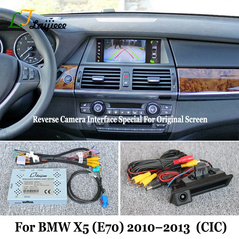 For BMW X5 M E70 2010 2011 2012 2013 Original Screen iD3 HD Night Vision Backup Rear Backup Parking Camera No coding required