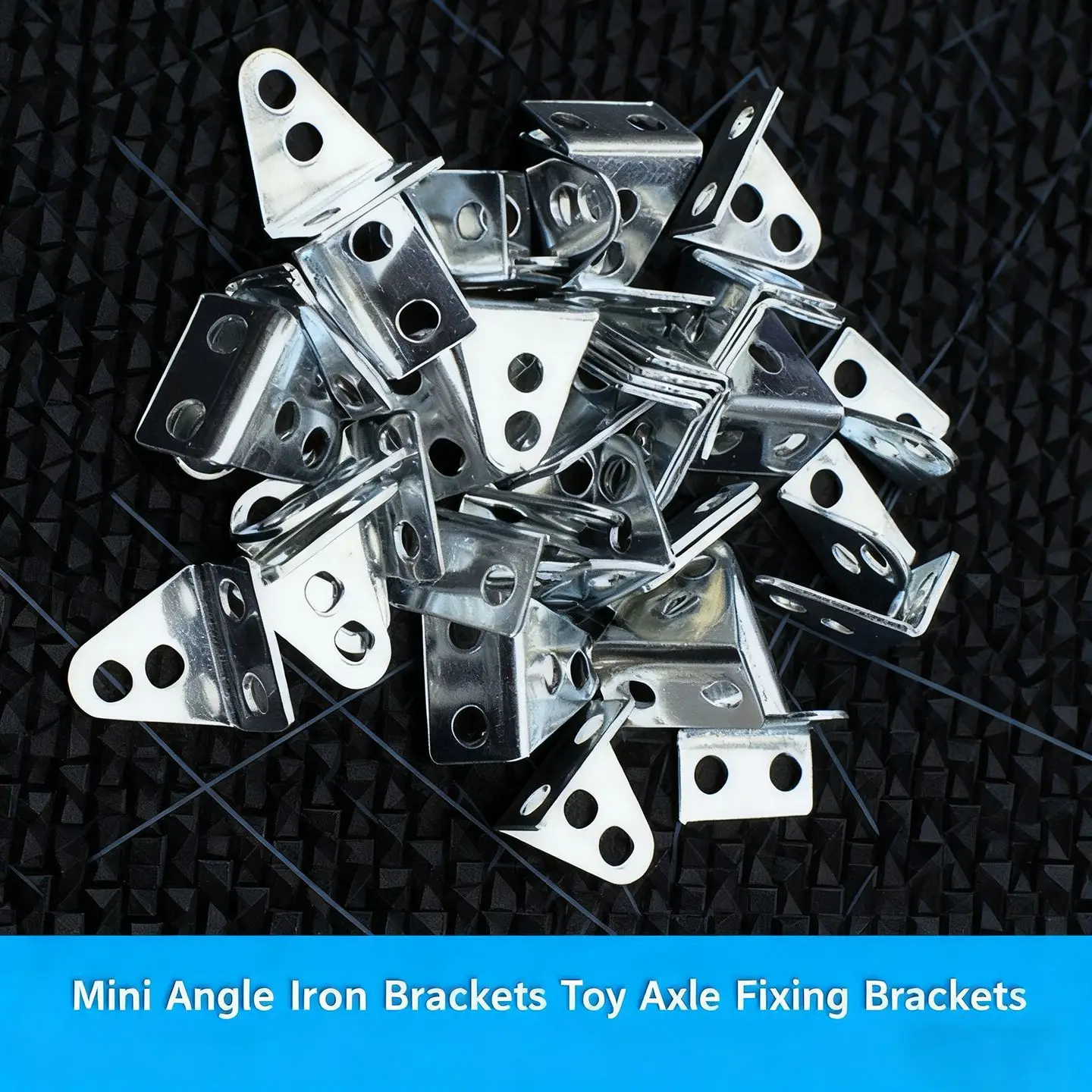 40 Iron L Type Axle Brackets for Toy Car Model Building with Multiple Hole Diameter Options for Custom Assembly
