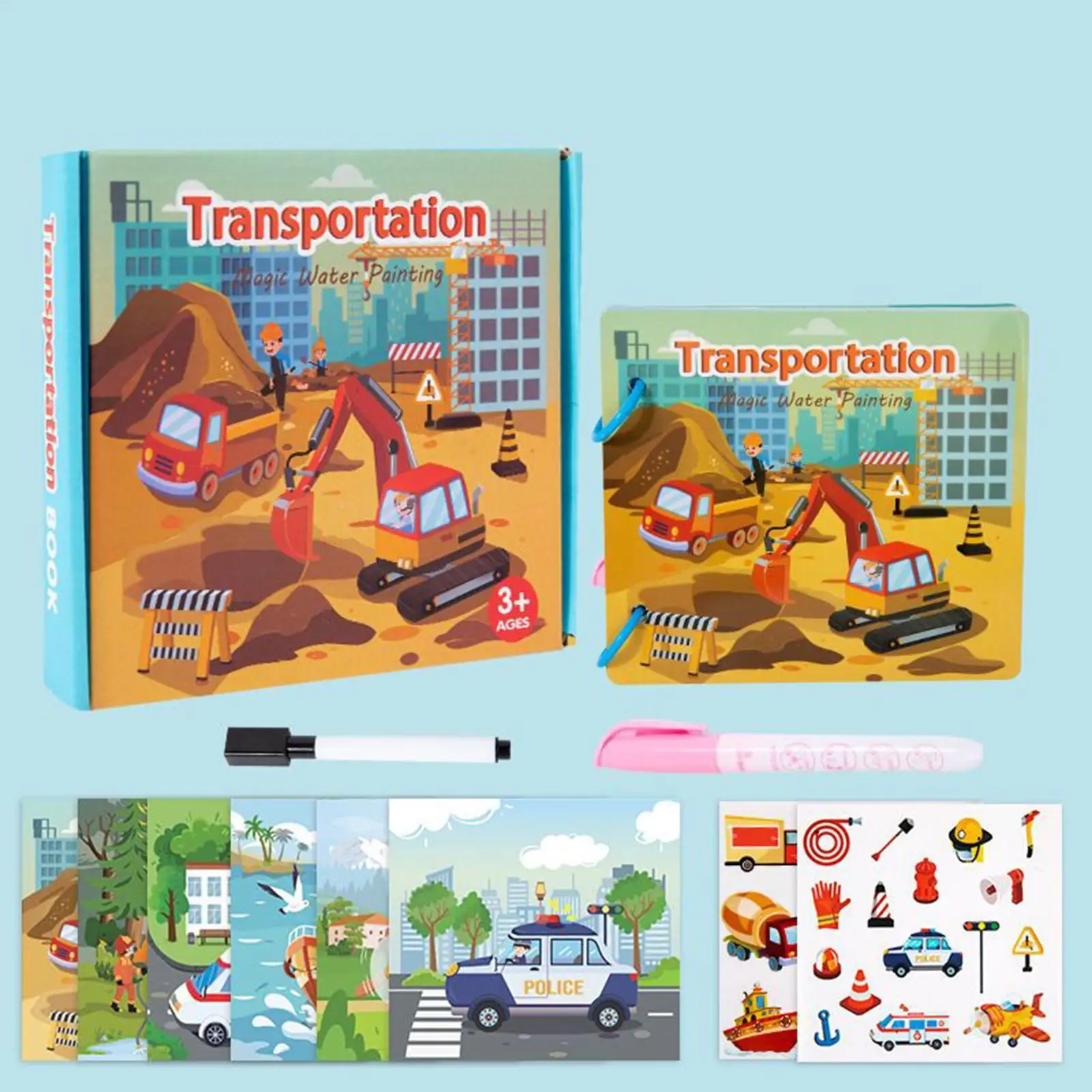 Watercolor Drawing Book Safe Reusable Creative Toy Watercolor Paint Book For Family Child Parent Boy Girl Home School Classroom