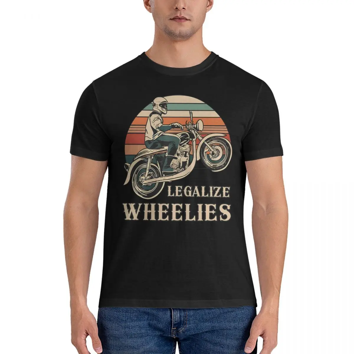 Футболка мужская с юмором, круглым вырезом и коротким рукавом, 100% хлопок