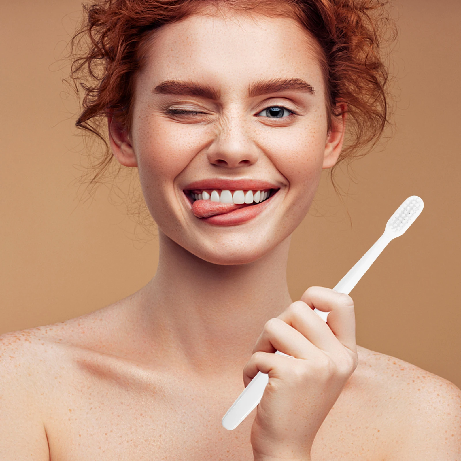 

4 Pcs Light Green Toothbrush Small Head Traveling Grayish Blue Soft Compact Khaki