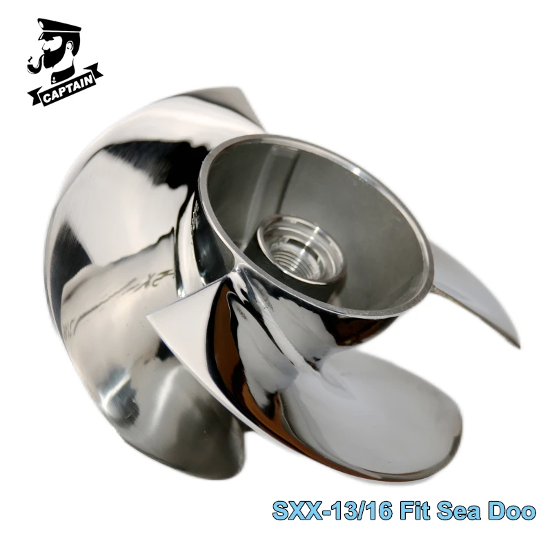 Captain Jet Ski Accessories SXX-13/16 for Seadoo RXP-X 300 RXT-X 300 GTX LIMITED 300 WAKE PRO 230hp 3 Blade Polished 161mm