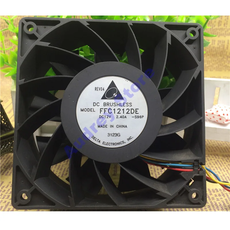 

Original Delta 12cm 12038 FFC1212DE-S96P DC12V 2.4A Double ball bearing fan 4000rpm 170.92 m3/h air blower