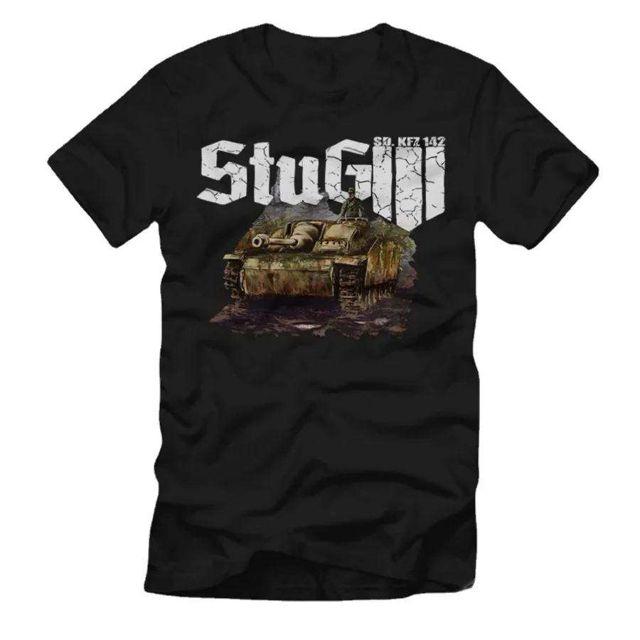 Wehrmacht StuG III Sturmgeschütz SdKfz 142 Artillerie T-Shirt. High quality Cotton Short Sleeve O-Neck Mens T Shirt New S-3XL