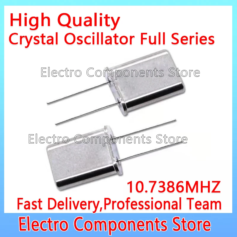 5PCS/Lot HC-49U 2P 10.7386M Passive Crystal Oscillator 49U 2Pin Crystal Resonator DIP 10.7386MHz Through Hole DIP-2P OSC