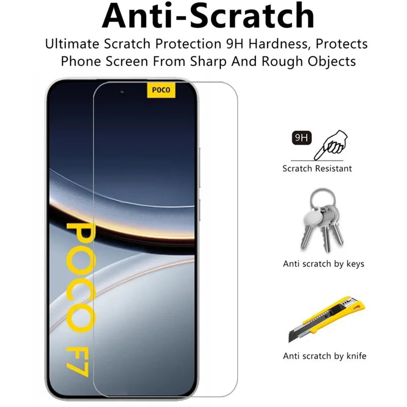 واقي شاشة من الزجاج المقسى لهاتف شاومي بوكو f7 على pocof7 f 7 7f 5g فيلم الهاتف glas 9h xiomi xaomi xiami poc pco