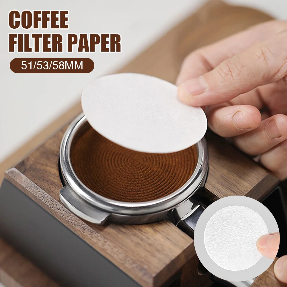 

100pcs Round Coffee Filter Paper 51/58mm Disposable Coffee Handle Filter Paper Espresso Portafilter Tool Coffee Accessories