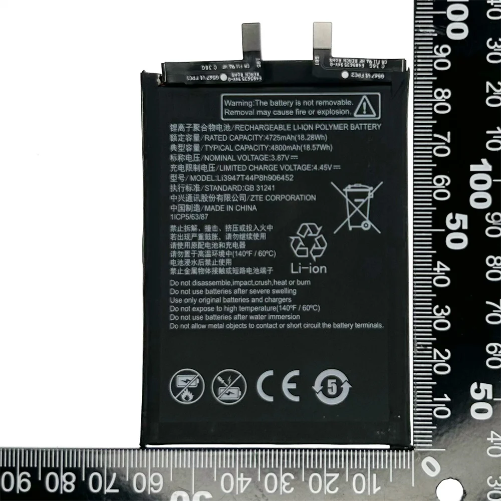 Genuine High Quality Li3947T44P8h906452 4800mAh For ZTE Nubia Z40 5G Mobile Phone Replacement Battery Batteria