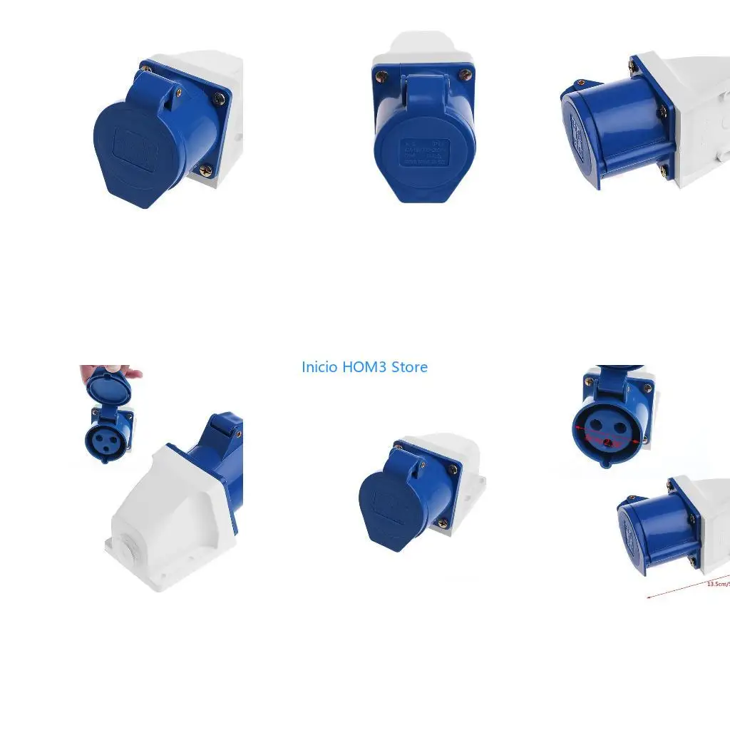 A5YD 32 Amp 3pin Industrial Socket 220V-250Volt Weatherproof IP44 Waterproof 2P+E 32A