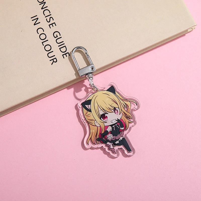 Anime Oshi No Ko Keychain Ai Hoshino Ruby Hoshino Kana Arima Cartoon Cosplay Figures Pendant Key Chain Ring Jewelry Accessories