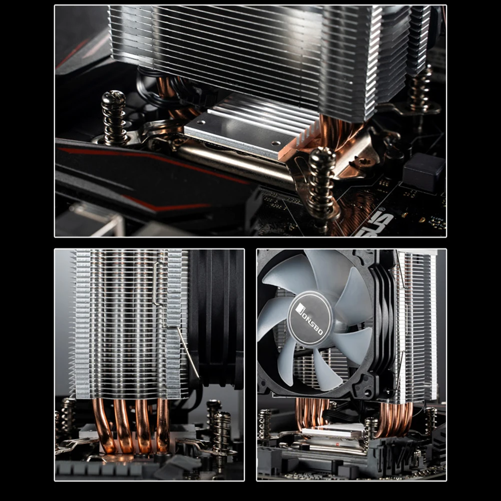 JONSBO CR-1400 Cooling Fan 4 Heat Pipes 12V ARGB CPU Cooler Air-cooled Intel PWM 4 Pin Desktop Computer Cooling Radiator Fan