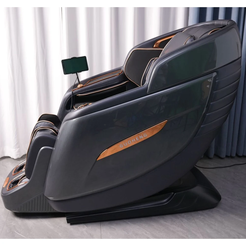 2024 New Vibrating Luxury Electric Big Size Shiatsu zero Gravity Dual Core 4d 3d Full Body Massager Chair with Calf Kneading