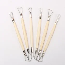 DIY Clay Sculpting Tools Kit Wax Pottery Ceramics Carving Tool Art Craft Clay Modeling Sculpture Carving Knife Set 6Pcs