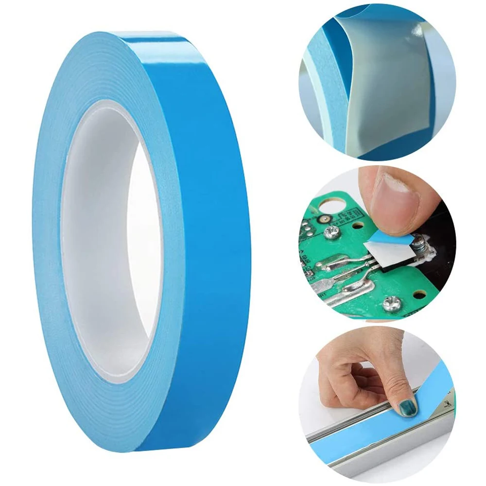 25M Double Side Thermal Conductive Tape 5-25mm WidthBlue Heat Transfer Tape Adhesive Cooling Heatsink for Computer CPU GPU