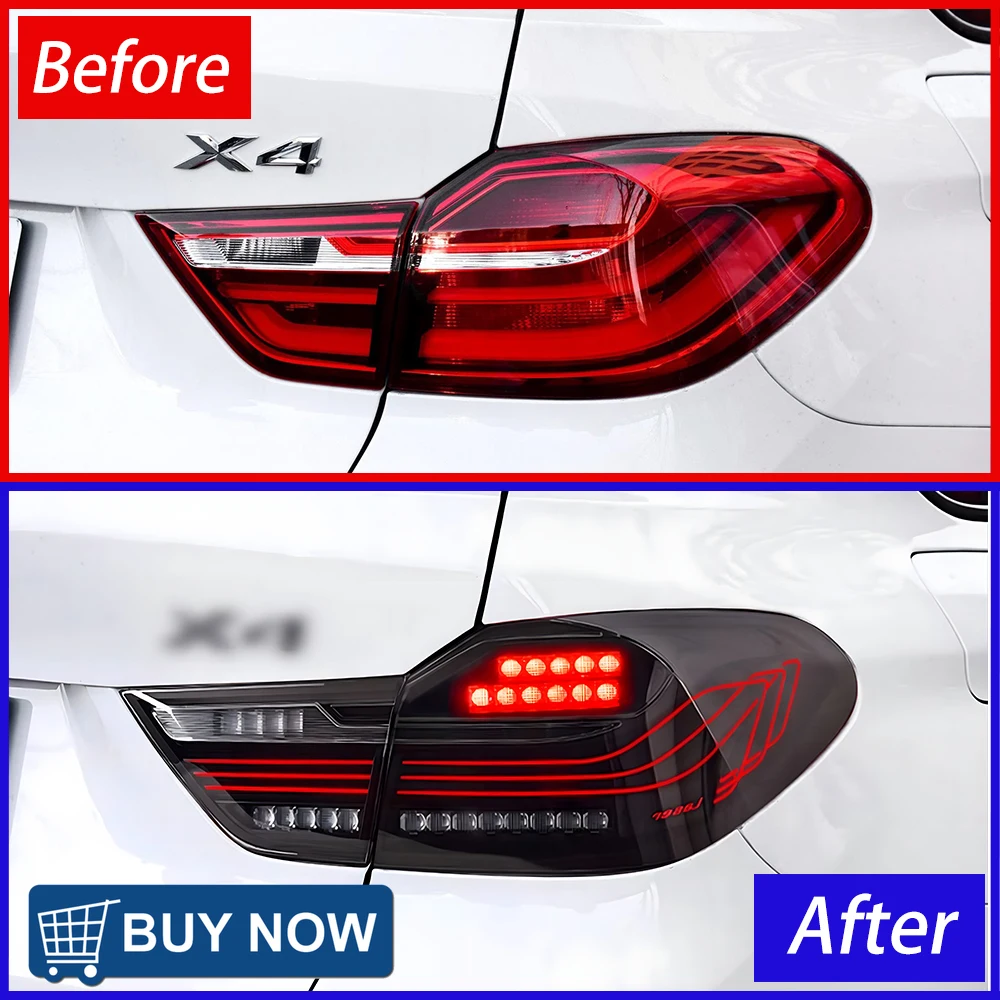 لسيارات BMW X4 F28 2014-2018 مجموعة المصابيح الخلفية للسيارات ترقية تأثير بدء التشغيل سيارة LED غاسل المصابيح الخلفية أدوات الملحقات