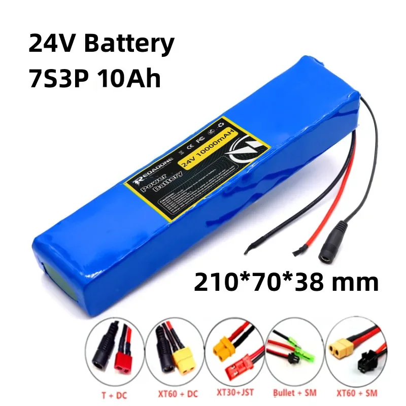 

Reoaoone 24V 10000mAh 7S3P Lithium Ion Battery Pack - 29.4V Moped Lithium Battery+charger
