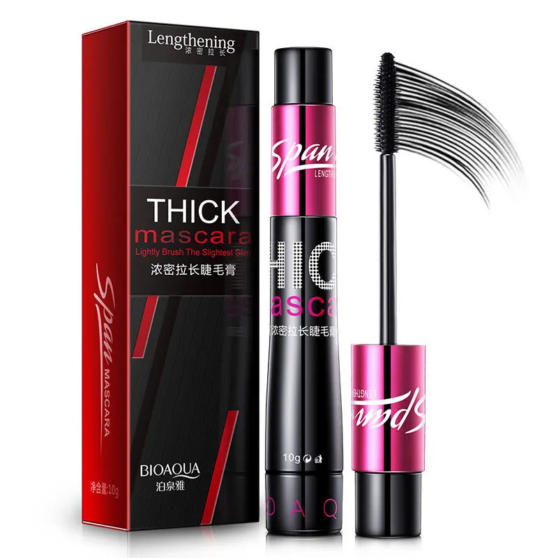 BIOAQUA Brand Lengthening Thick Mascara Eye Makeup Quick Dry Waterproof Curling Long Lasting Eyelashes Black Mascara Cosmetics