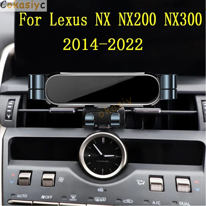 Suporte do telefone do carro para lexus nx nx200 nx300 350h 450h 2014-2022 estilo do carro suporte gps suporte rotativo acessórios móveis