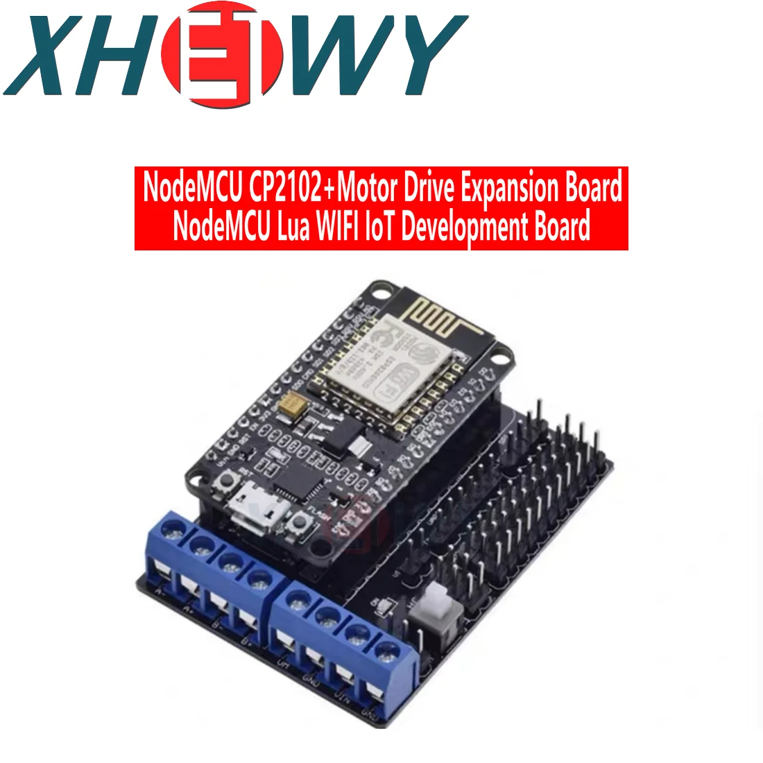 1PCS NodeMCU+Motor Drive Expansion Board ESP Kit ESP12E Lua WiFi Intelligent Car Base Plate