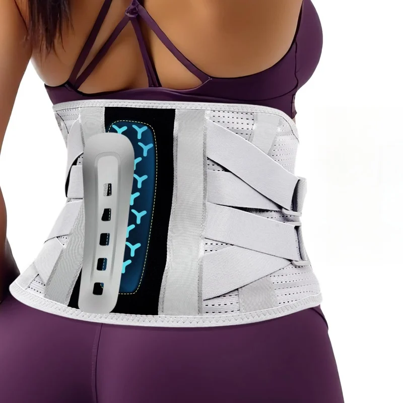 

Поясничный бандаж для спины при боли в пояснице, регулируемый дышащий пояс для поддержки талии при грыжах диска, ишиасе, облегчении сколиоза