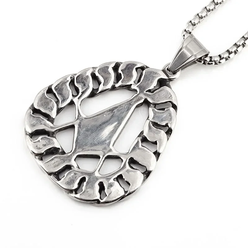 

Fashionable Freemasons Stainless Steel Cuban Style Pendant Men's Necklace Chain
